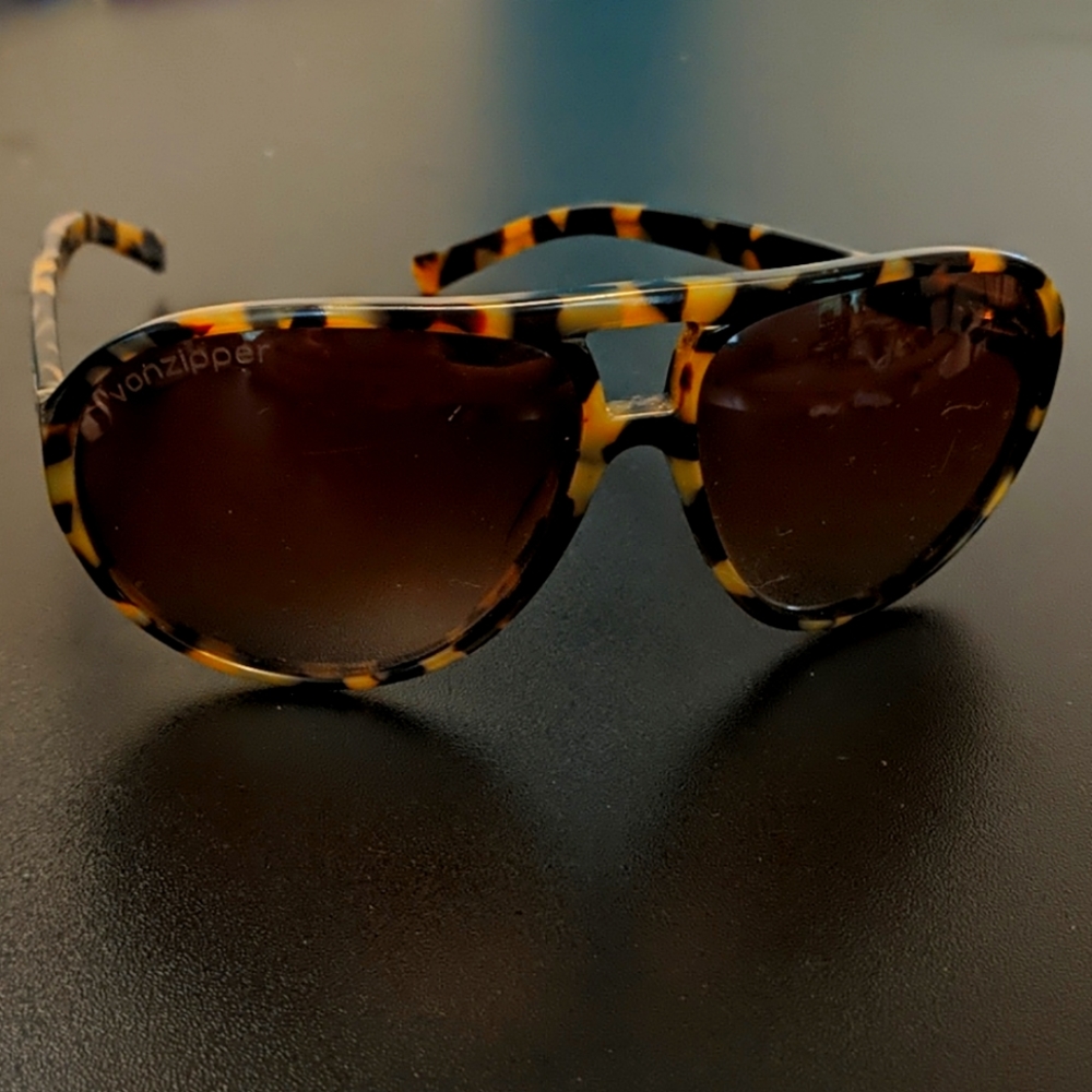Vintage Von Zipper Telly Tortoise Shell Sunglasses